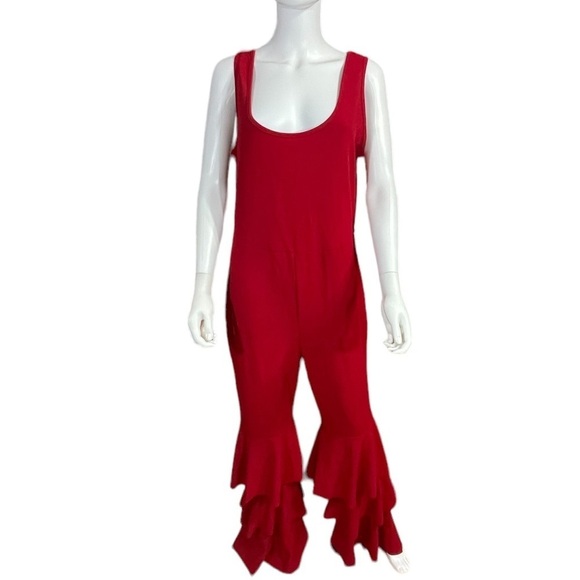 Women’s Red Raffle Leg Sleeveless Jumpsuit
New - Picture 3 of 7
